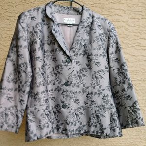 Katherine Kelly Silk Purple Black Jacket Blazer